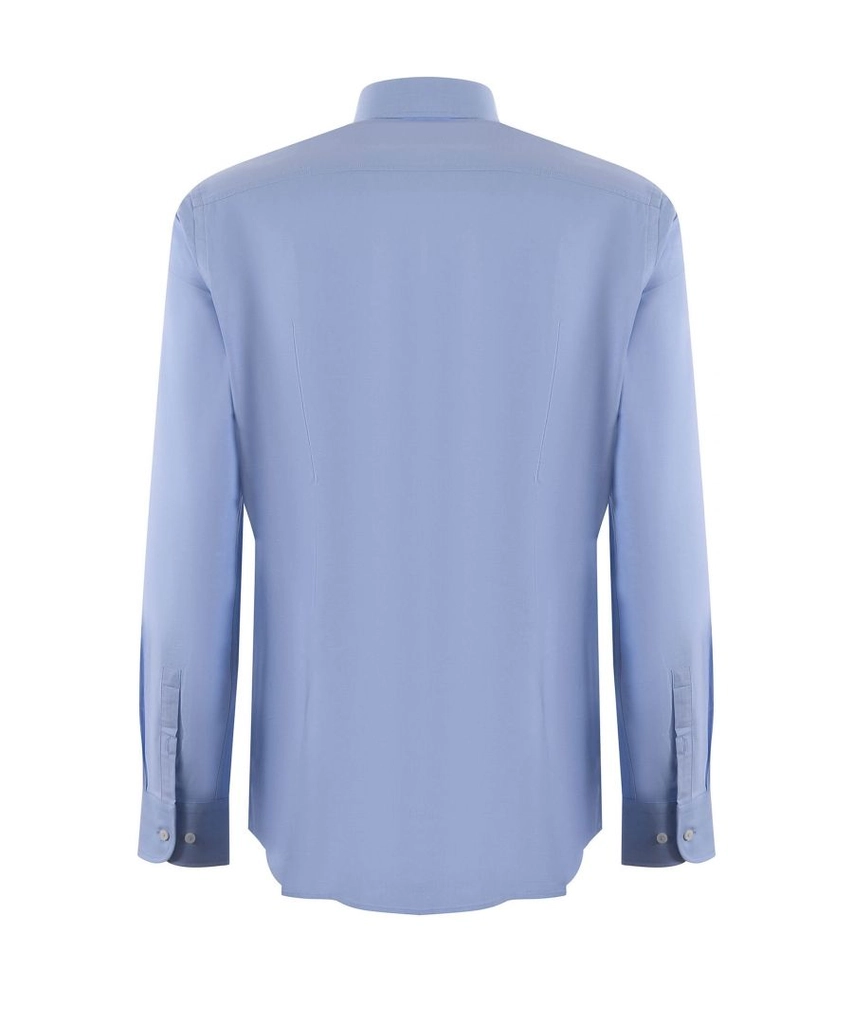 Hugo Boss Mens H-hank-kent-c6-242 Long Sleeved Shirt Light Pastel Blue - Size 17.5 inch